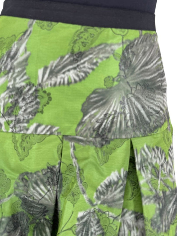 Oscar de la Renta Green Floral Silk Skirt – Fall 2008 - Size 16