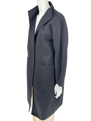 Max Mara Women’s Black 100% Wool “Cucito a Mano” Coat – Size 4