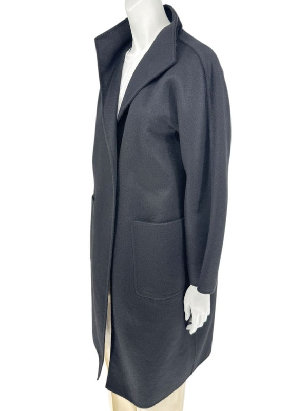 Max Mara Women’s Black 100% Wool “Cucito a Mano” Coat – Size 4