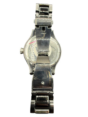 Karl Lagerfeld Black Ceramic-Style Watch with Bracelet w/ Box/Case