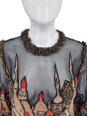Chanel Paris–Moscow Wool-Blend Embroidered Mini Dress – Size 38 – Brand New With Tags