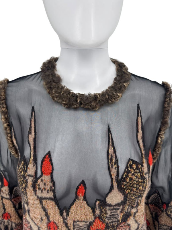 Chanel Paris–Moscow Wool-Blend Embroidered Mini Dress – Size 38 – Brand New With Tags