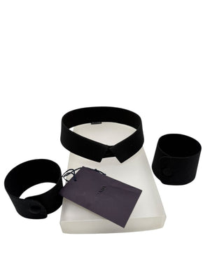 Prada Black Collar & Cuff Set – XS – Pristine Brand New Condition