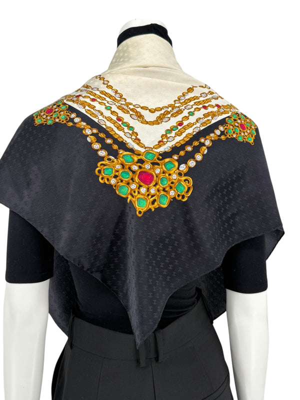 Chanel Vintage Jewel Motif Silk Scarf with