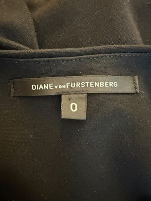 Diane von Furstenberg Sleeveless A-Line Knit Dress – Black - Size 0