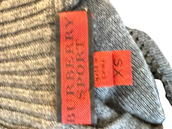Burberry Sport Grey Wool Zip-Detail Turtleneck Sweater – Size: XS