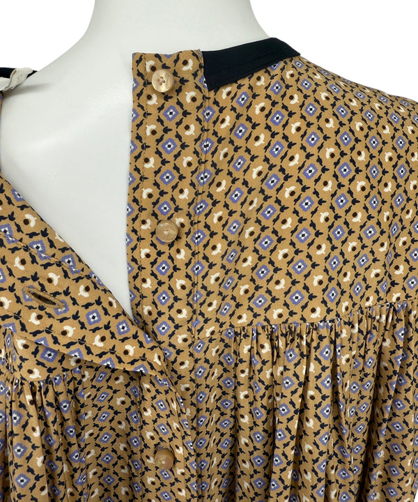 Chloe Multi-Color Silk Geometric Print Dress - Size M