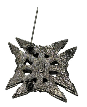 Chanel Strass & Faux Pearl Maltese Cross CC Brooch Pendant