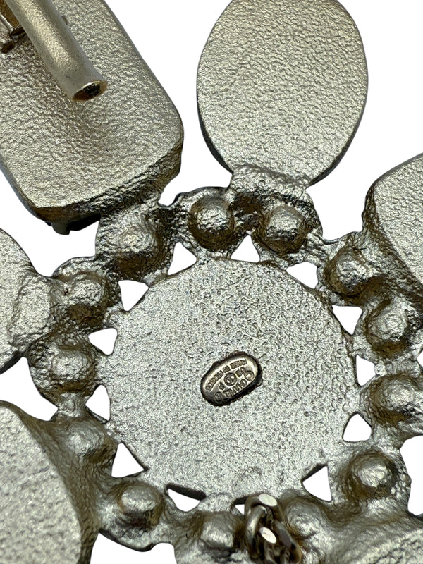 Chanel 2002 Gold, Yellow & Bronze Gripoix CC Brooch/Pin