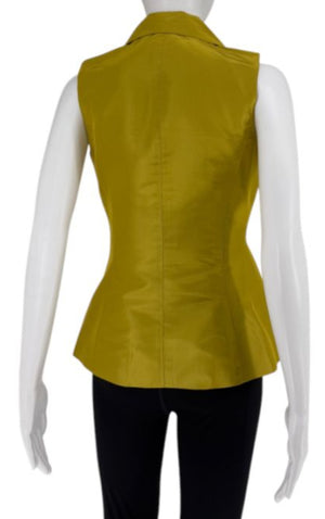 Pauw Amsterdam 2-Piece Silk Peplum Vest & Convertible Wrap – Size 36