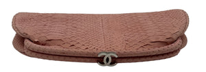 Chanel Python Timeless Clutch Pink