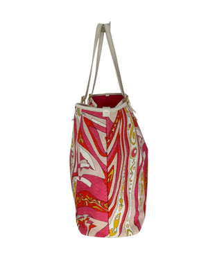 Emilio Pucci Patterned Coated Canvas Tote