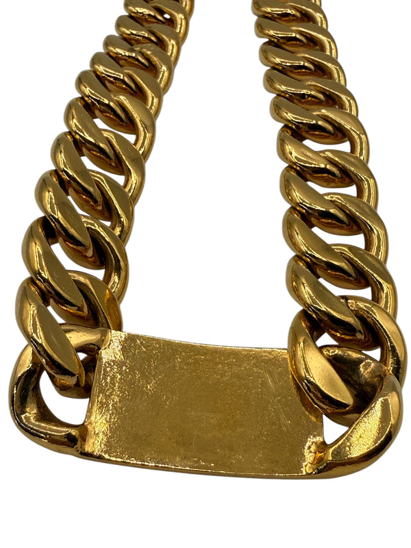 Chanel Gold Logo/Badge Oversized Chain Belt