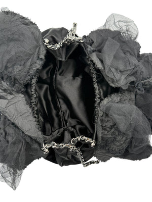 Chanel Satin Camellia Shoulder Bag