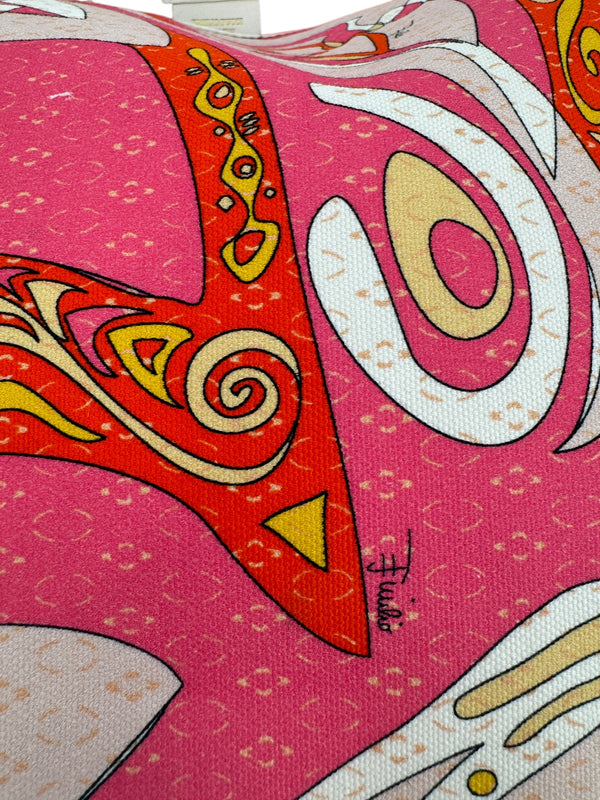 Emilio Pucci Patterned Coated Canvas Tote