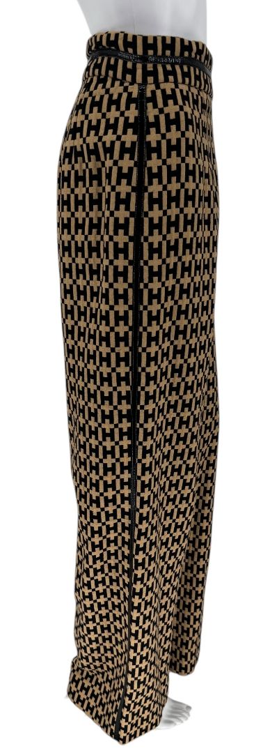 Halston “H” Patterned Straight-Leg Pants- Vintage