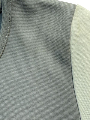 Chanel Two-Tone Grey & Cream Logo Tee – Size FR 42 (US 8)