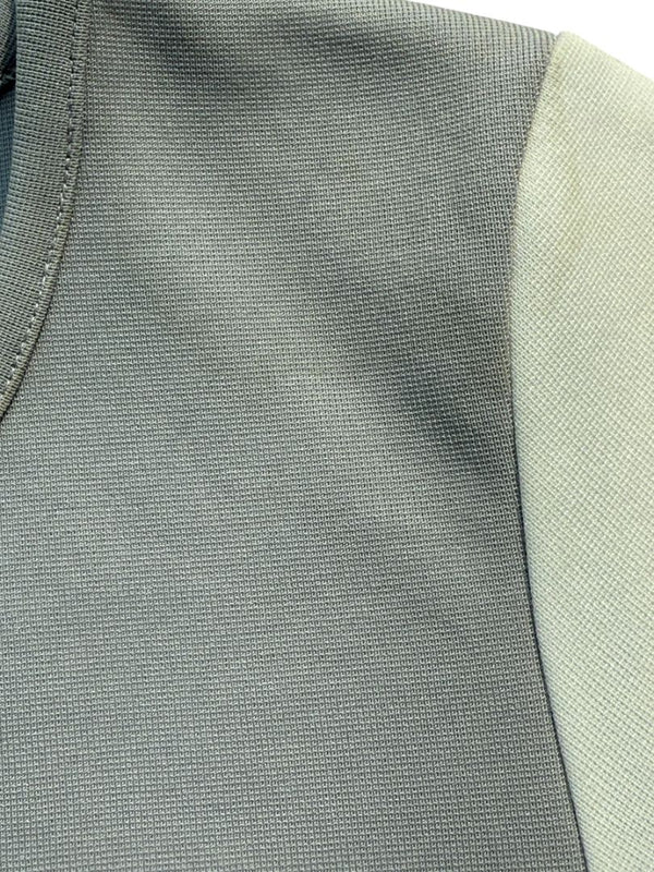 Chanel Two-Tone Grey & Cream Logo Tee – Size FR 42 (US 8)