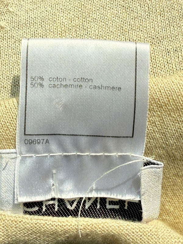 Chanel Beige Cotton-Cashmere Twin Set – Size FR 46 (US 12)