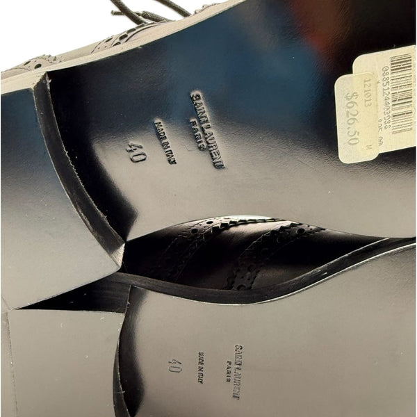 Saint Laurent Classic Wingtip Brogue Lace-Up Oxfords – Size 40 (Men's)