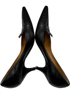 Yves Saint Laurent Black Leather Pumps – Size 41