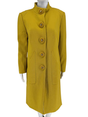 Pamella Roland Embellished Button Longline Jacket