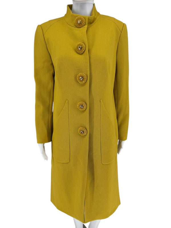 Pamella Roland Embellished Button Longline Jacket