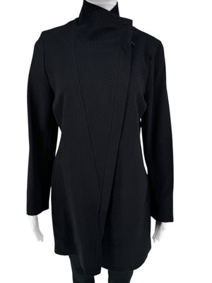 Akris Punto Black Honeycomb Zip Jacket - Size 10