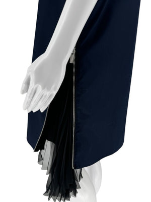 Sacai Pleated Insert Zip Shirt Dress - Size 2