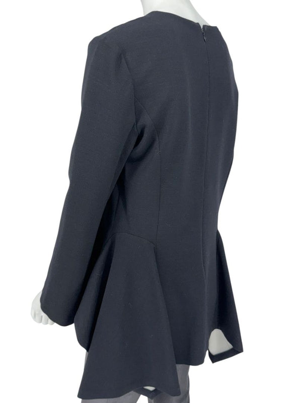 Stella McCartney Sculptural Wool Peplum Top - Size 8