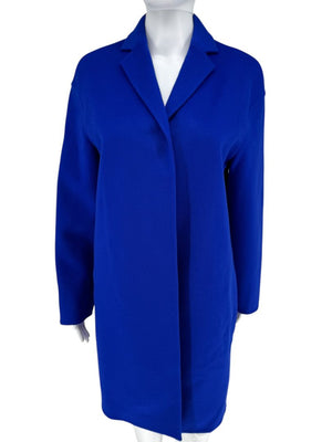 Akris Electric Blue Cashmere Coat - Size 6