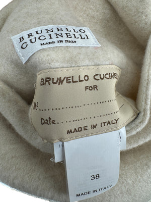 Brunello Cucinelli Reversible Cashmere Coat with Monili Detail - Size 4