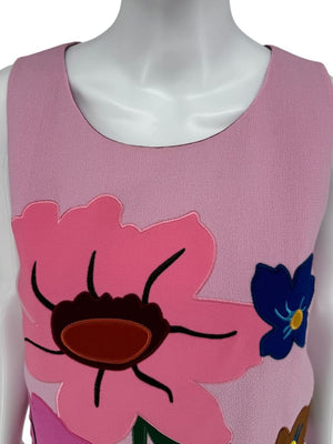 Dolce & Gabbana Appliqué Floral A-Line Dress - Size 10