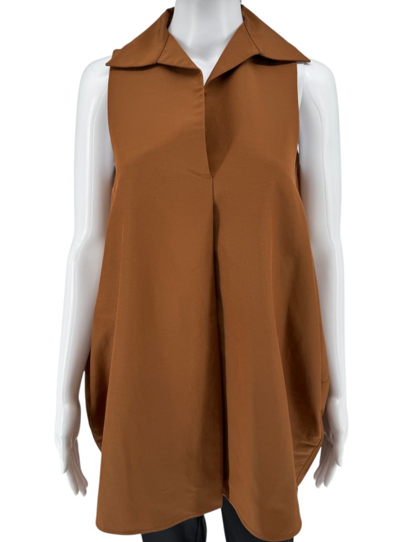 CO Sleeveless Rust Popover Tunic – Size XS