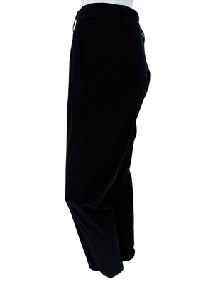 Brunello Cucinelli Charcoal Wool Tapered Trousers with MONILI Trim – Size IT 46 / US 10