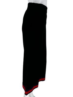Gucci Black Viscose Wide-Leg Cropped Pants – Size 42