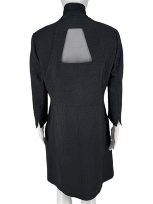 Akris for Bergdorf Goodman Shimmering Metallic Coat Dress – US 12 / FR 44 / DE 42