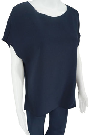 The Row Navy Cap-Sleeve Top & Pull-On Pant Set – Size Small