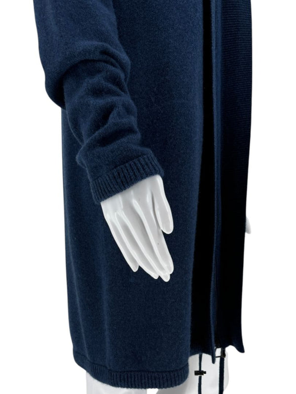 Akris Navy Zip-Front Cashmere Knit Dress – Size US 8 / FR 40