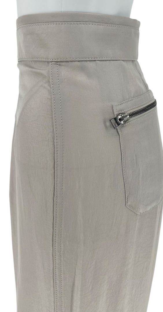 Tom Ford Taupe Acetate Silk-Zip Moto Cropped Pants – Size IT 42