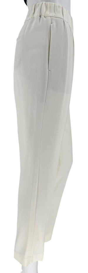 Brunello Cucinelli Ivory Elastic Waist Pull-On Pants – Size IT 44 / US 8