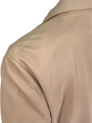 Piazza Sempione Blush Lamb Leather Moto Jacket – Size IT 46