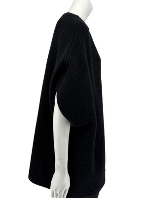 Michael Kors Black Cashmere Cape Cardigan - Size L