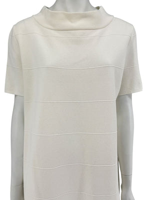 Max Mara Ivory Textured Knit Shift Dress – Size L