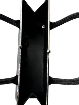 Crawford Black Shagreen/Stingray Top Handle Bag w/ 925 Silver Hardware