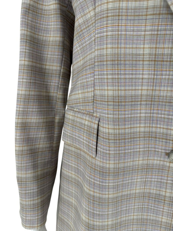 Gabriele Hearst Plaid Wool Blend Pantsuit – Size 46