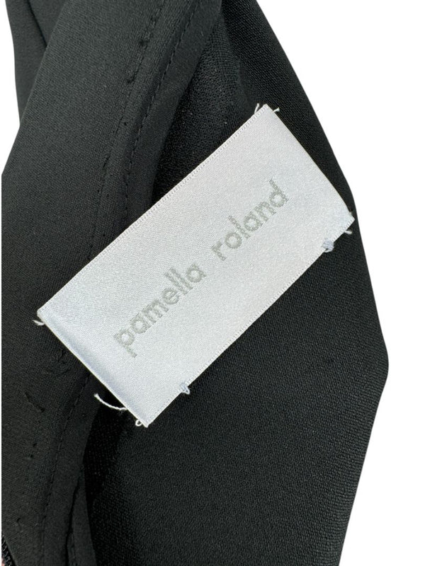 Pamella Roland Black Embellished Hem Dress – Large