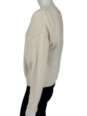 Allude Cream Mohair Blend Button-Front Cardigan – Size M