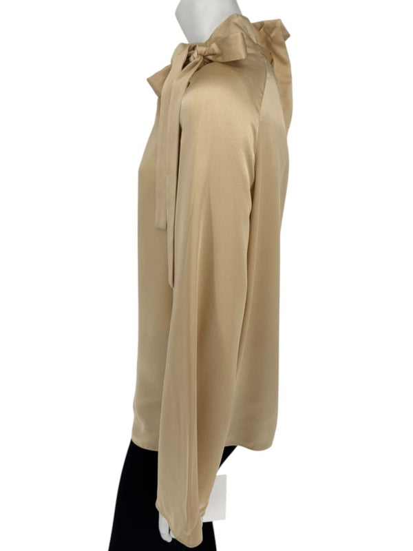 Rosetta Getty Champagne Satin Blouse – Size 6