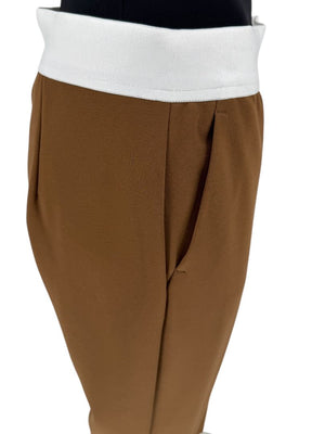 Max Mara Camel Wool Tapered Trousers – Size IT 42